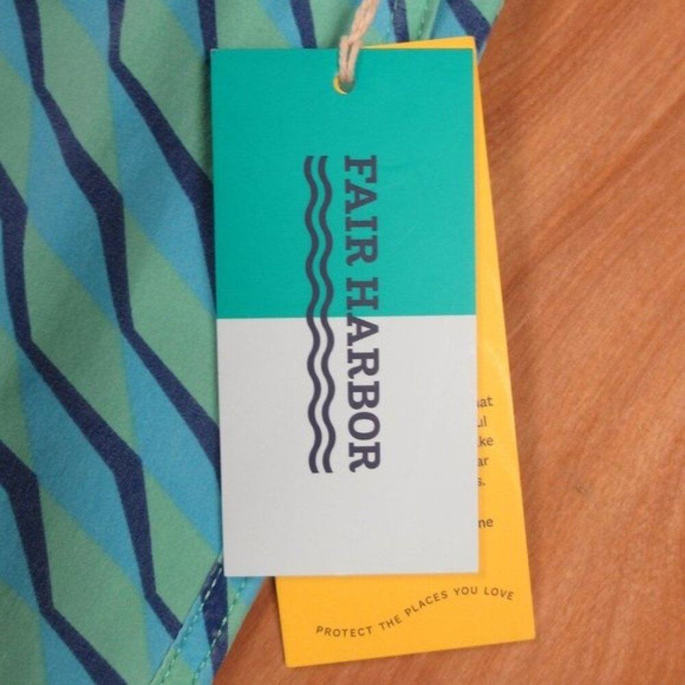 Fair Harbor The Bungalow Swim Shorts Lined Trunks Mens Sz‎ XXXL Green Seabay NWT - Picture 3 of 12